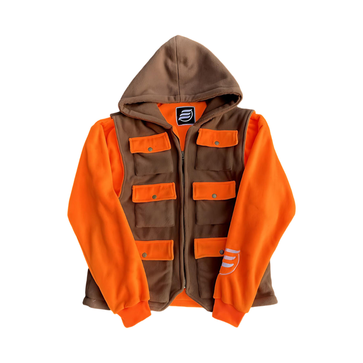 Cargo Work Jacket (Orange/Brown)