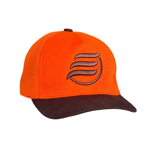 3D Embroidered Baseball Cap (Orange/Brown)