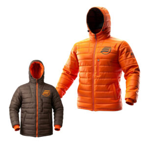 Reversible Puffer Jacket (Chocolate/Orange)